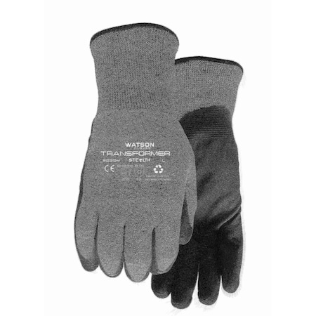 Watson Gloves Crinkle latex, Crinkle, Palm, Black, L 1 PR 9394-L